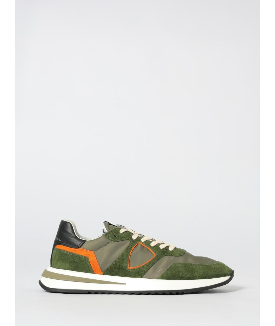 PHILIPPE MODEL Хаки замшевые низкие кроссовки / кеды, фото 4