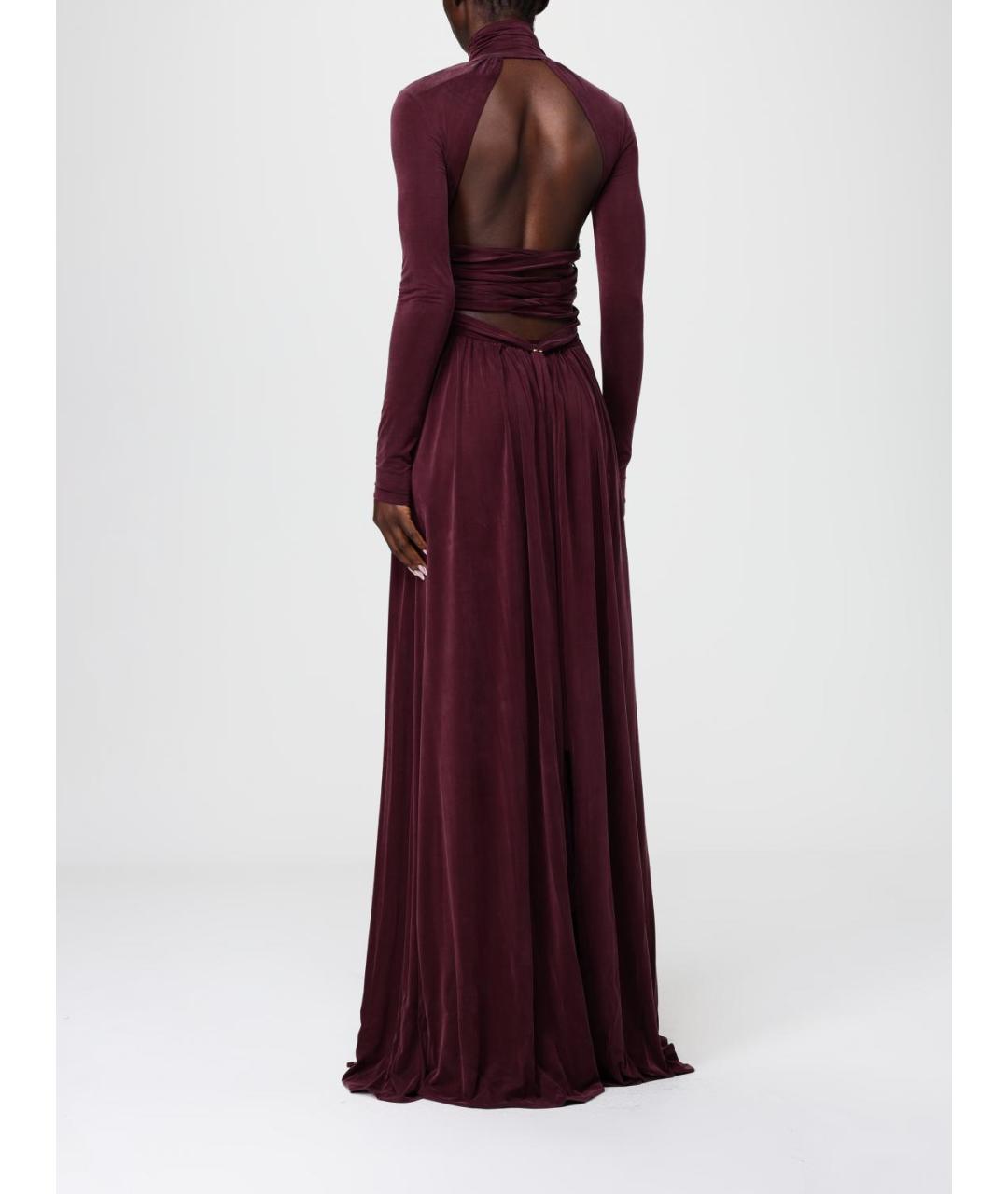 ELISABETTA FRANCHI Бордовое вечернее платье, фото 2