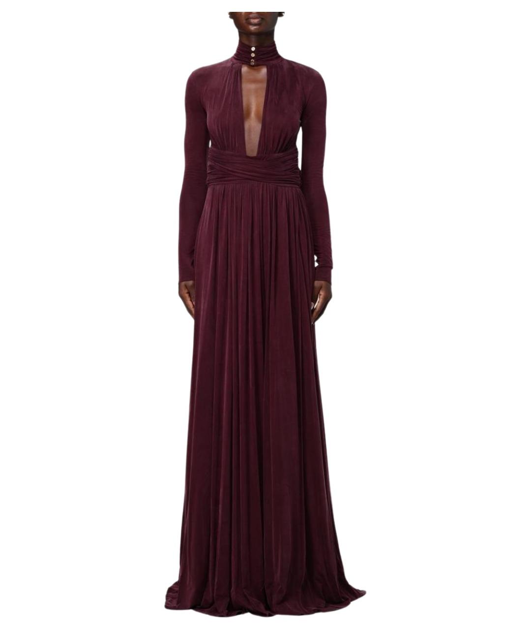 ELISABETTA FRANCHI Бордовое вечернее платье, фото 1
