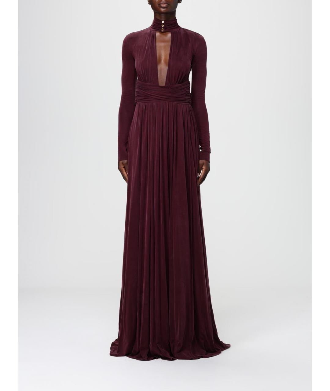 ELISABETTA FRANCHI Бордовое вечернее платье, фото 5