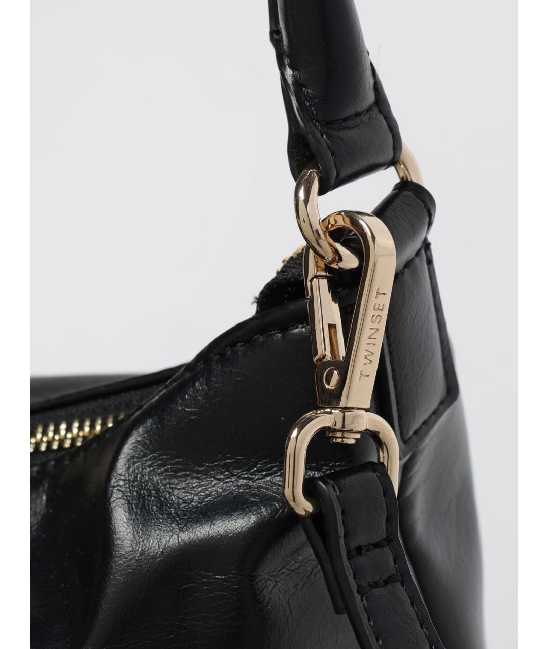 TWIN-SET Черная сумка через плечо из искусственной кожи, фото 3