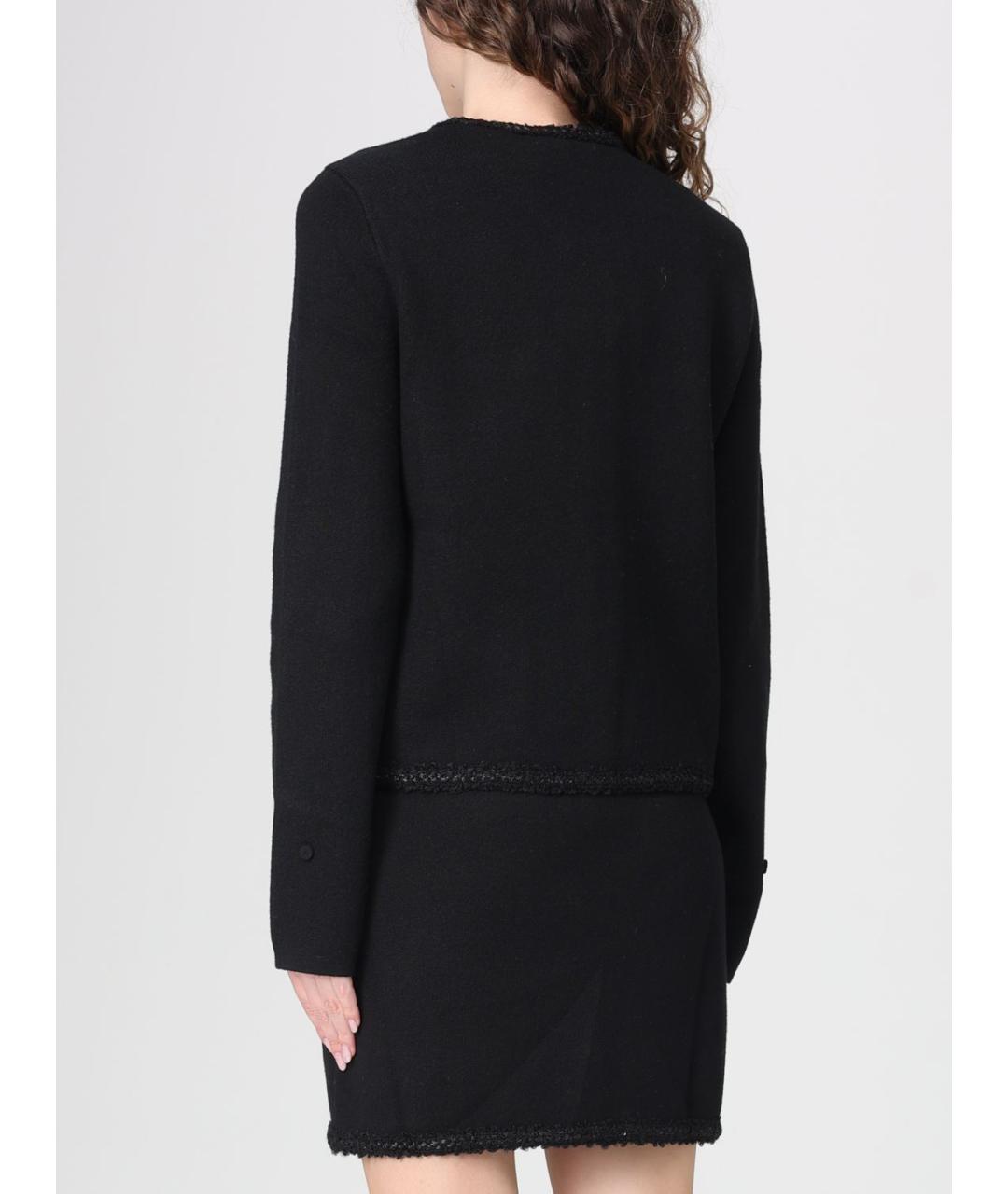 TWIN-SET Черный вискозный жакет/пиджак, фото 2