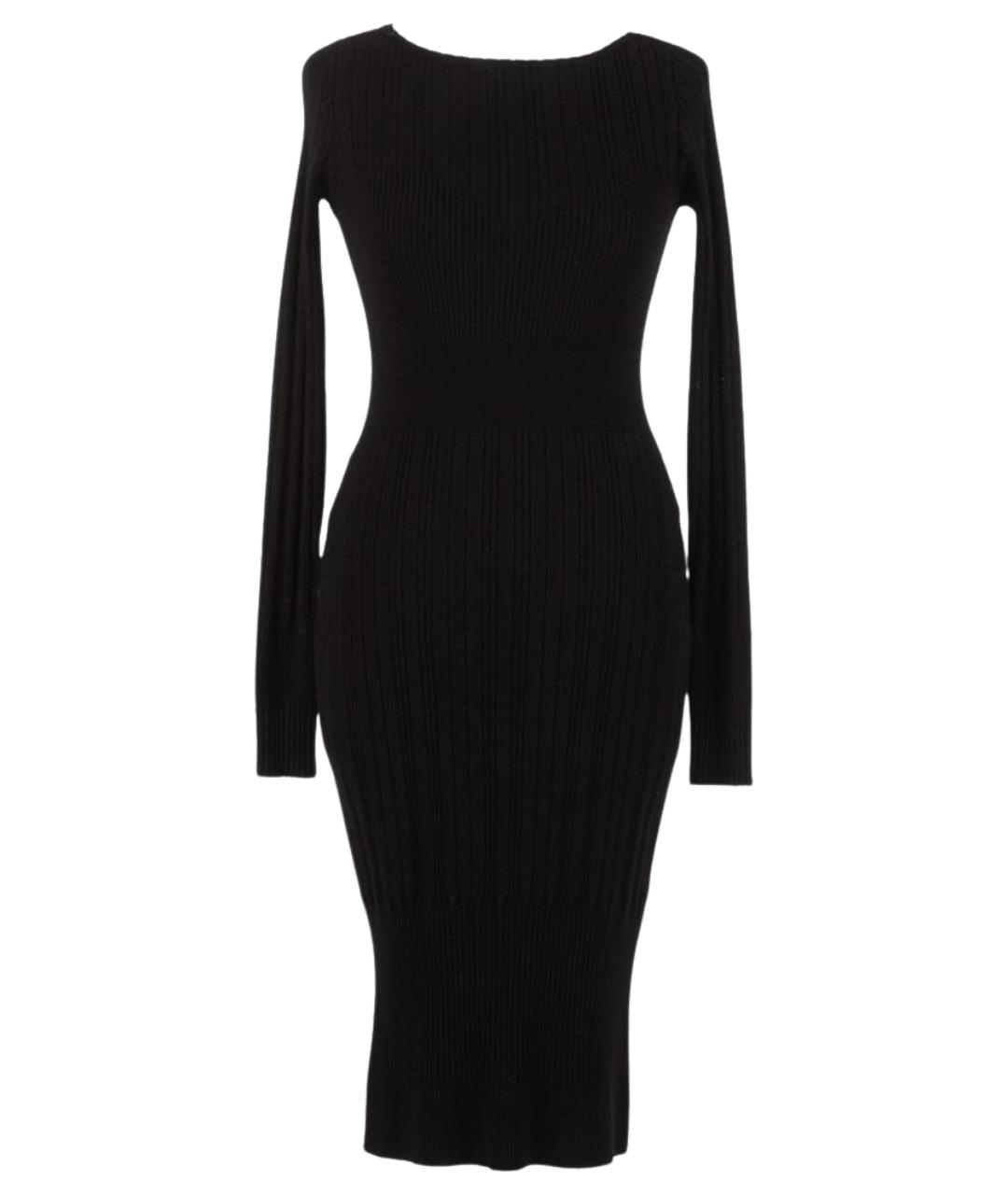 TWIN-SET Черное вискозное платье, фото 1