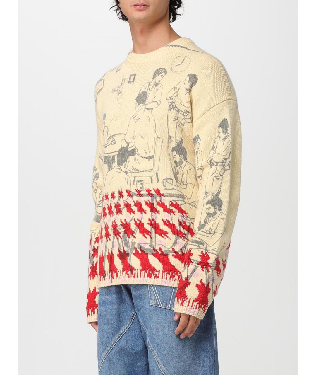 J.W.ANDERSON Бежевый шерстяной джемпер / свитер, фото 4