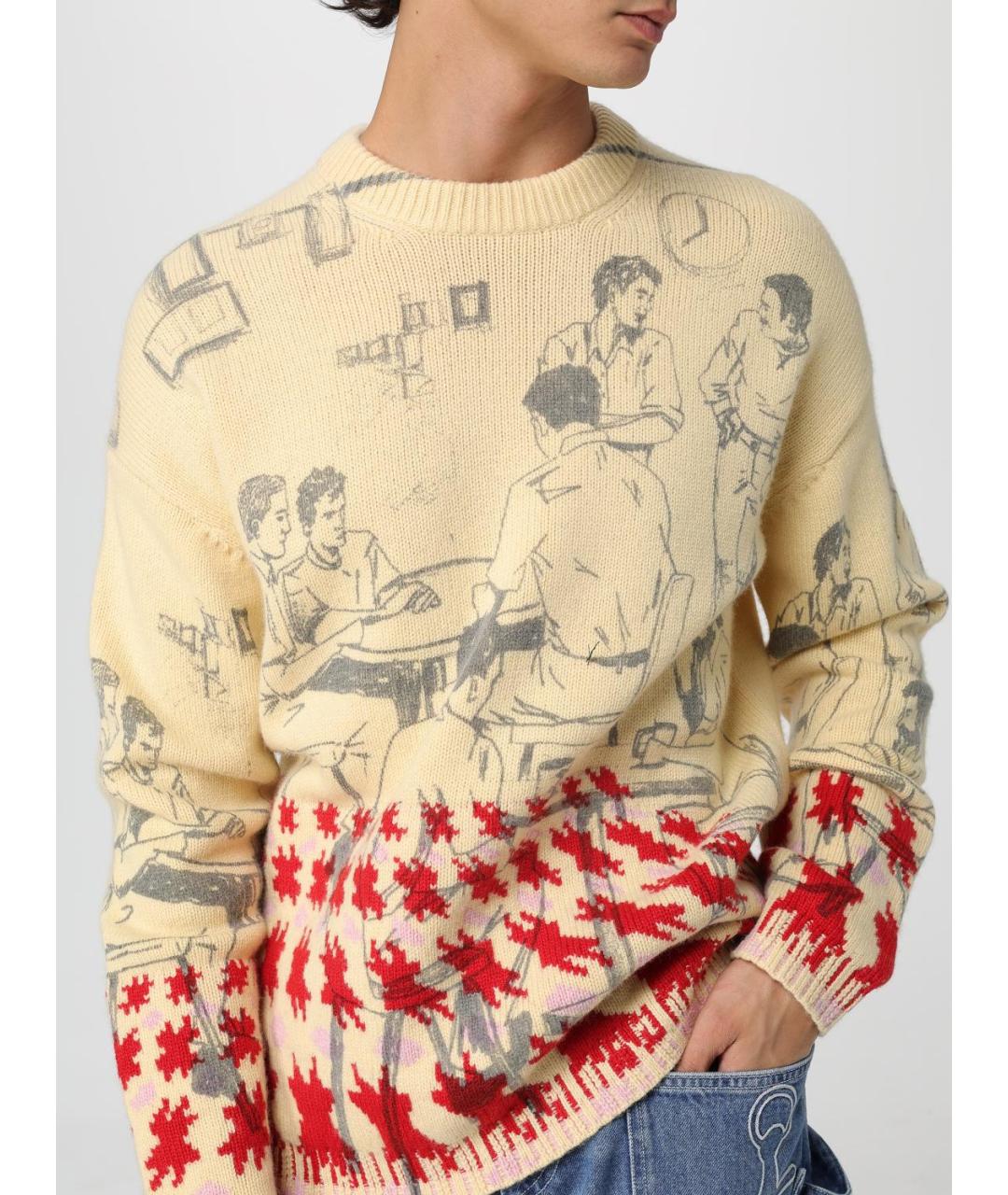 J.W.ANDERSON Бежевый шерстяной джемпер / свитер, фото 5