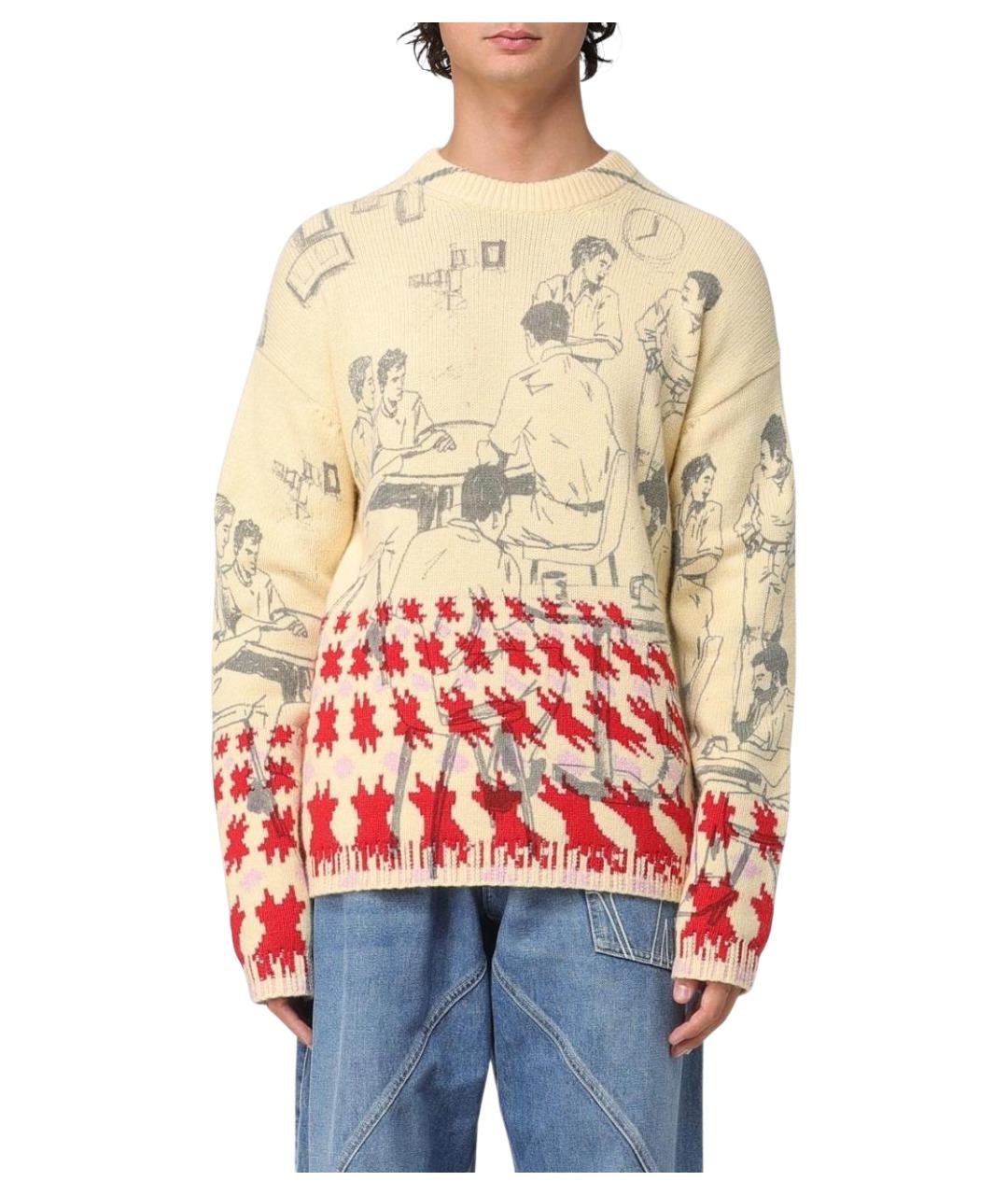 J.W.ANDERSON Бежевый шерстяной джемпер / свитер, фото 1