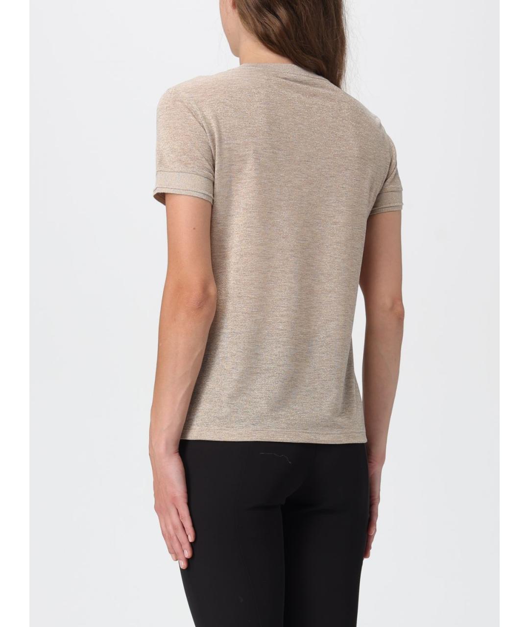 PATRIZIA PEPE Бежевая футболка, фото 2