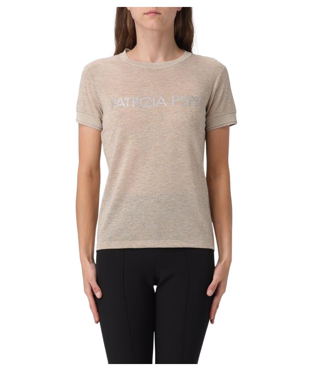 PATRIZIA PEPE Бежевая футболка, фото 1