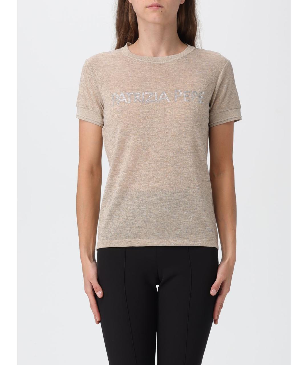 PATRIZIA PEPE Бежевая футболка, фото 4