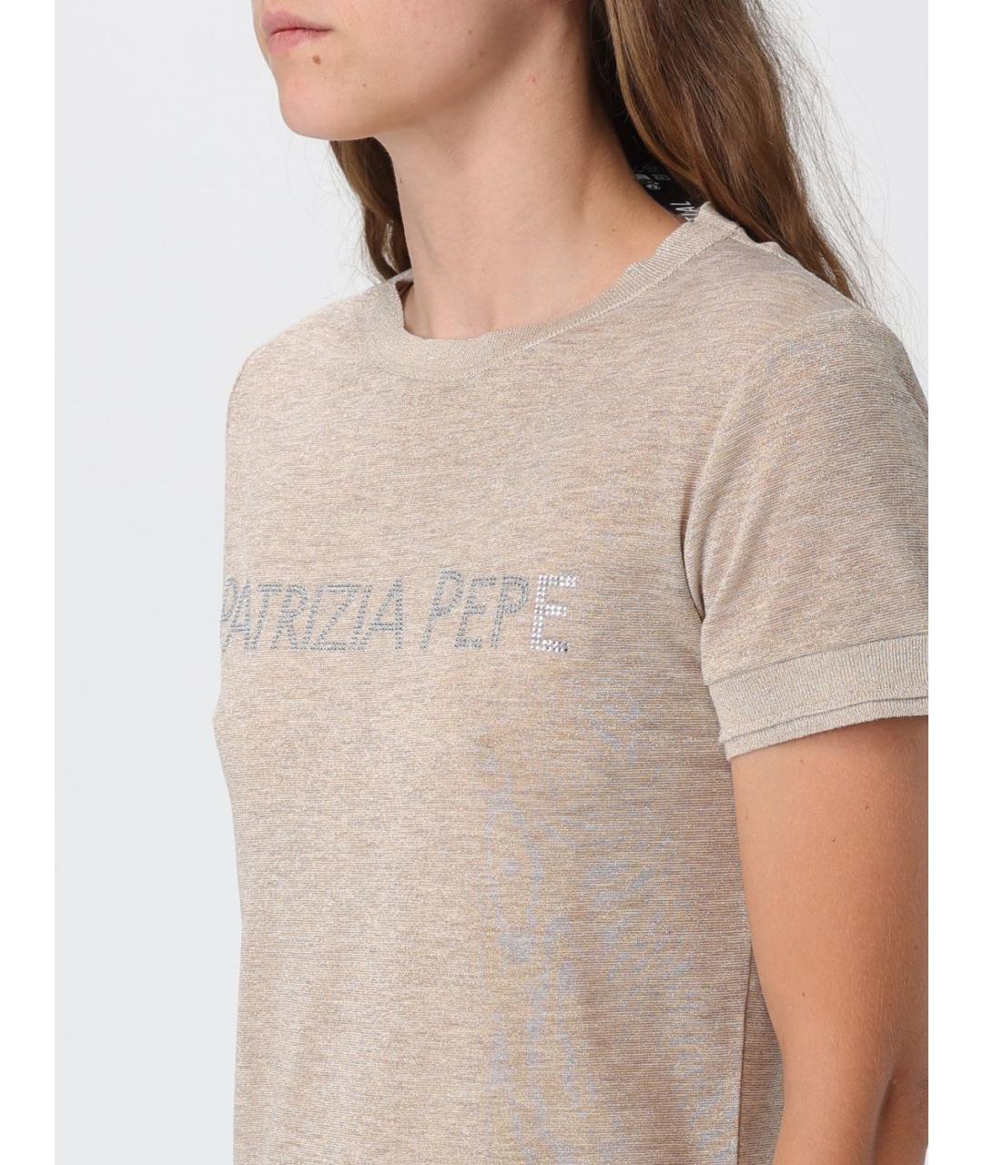 PATRIZIA PEPE Бежевая футболка, фото 3