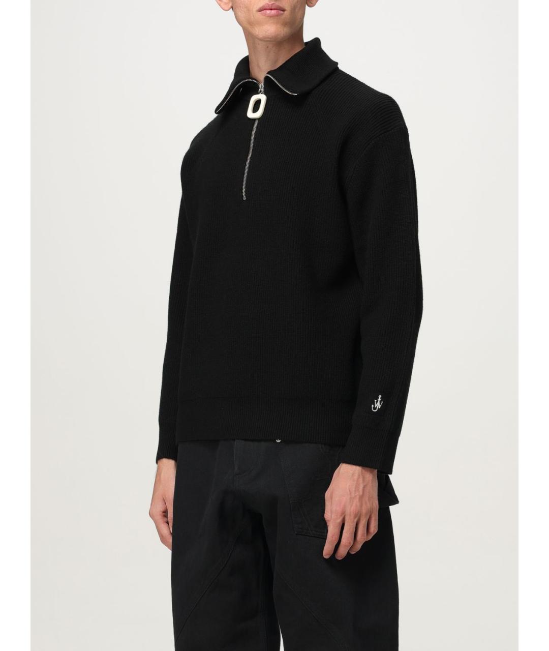 J.W.ANDERSON Черное поло с длинным рукавом, фото 4