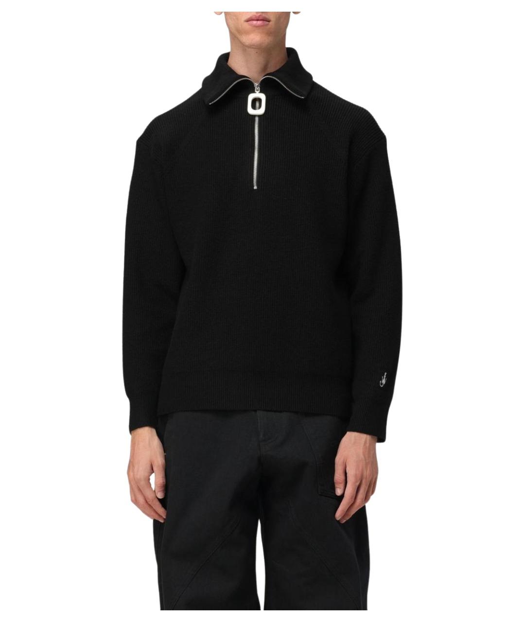 J.W.ANDERSON Черное поло с длинным рукавом, фото 1