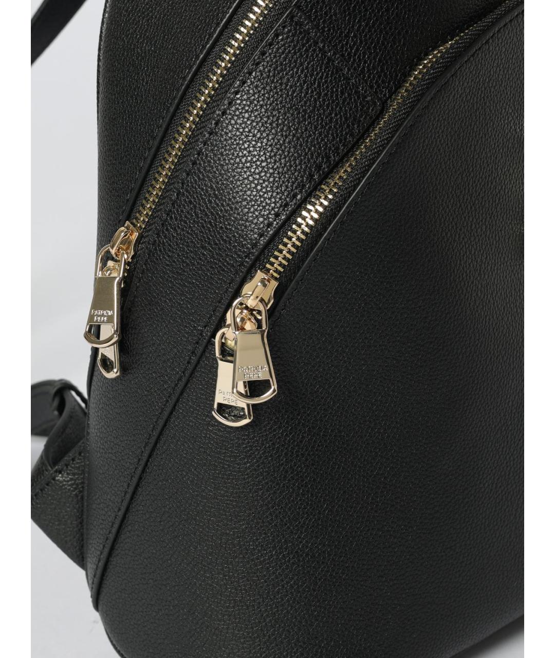PATRIZIA PEPE Черный кожаный рюкзак, фото 3