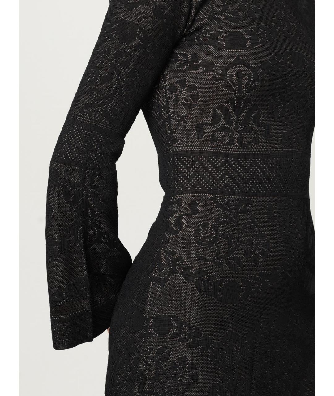 TWIN-SET Черное вискозное платье, фото 3