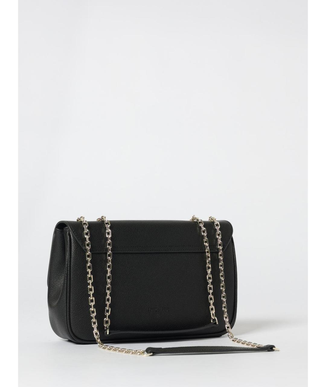 PATRIZIA PEPE Черная кожаная сумка через плечо, фото 2