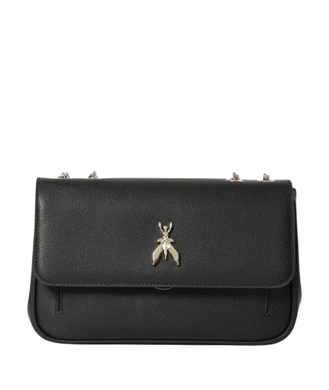 PATRIZIA PEPE Черная кожаная сумка через плечо, фото 1