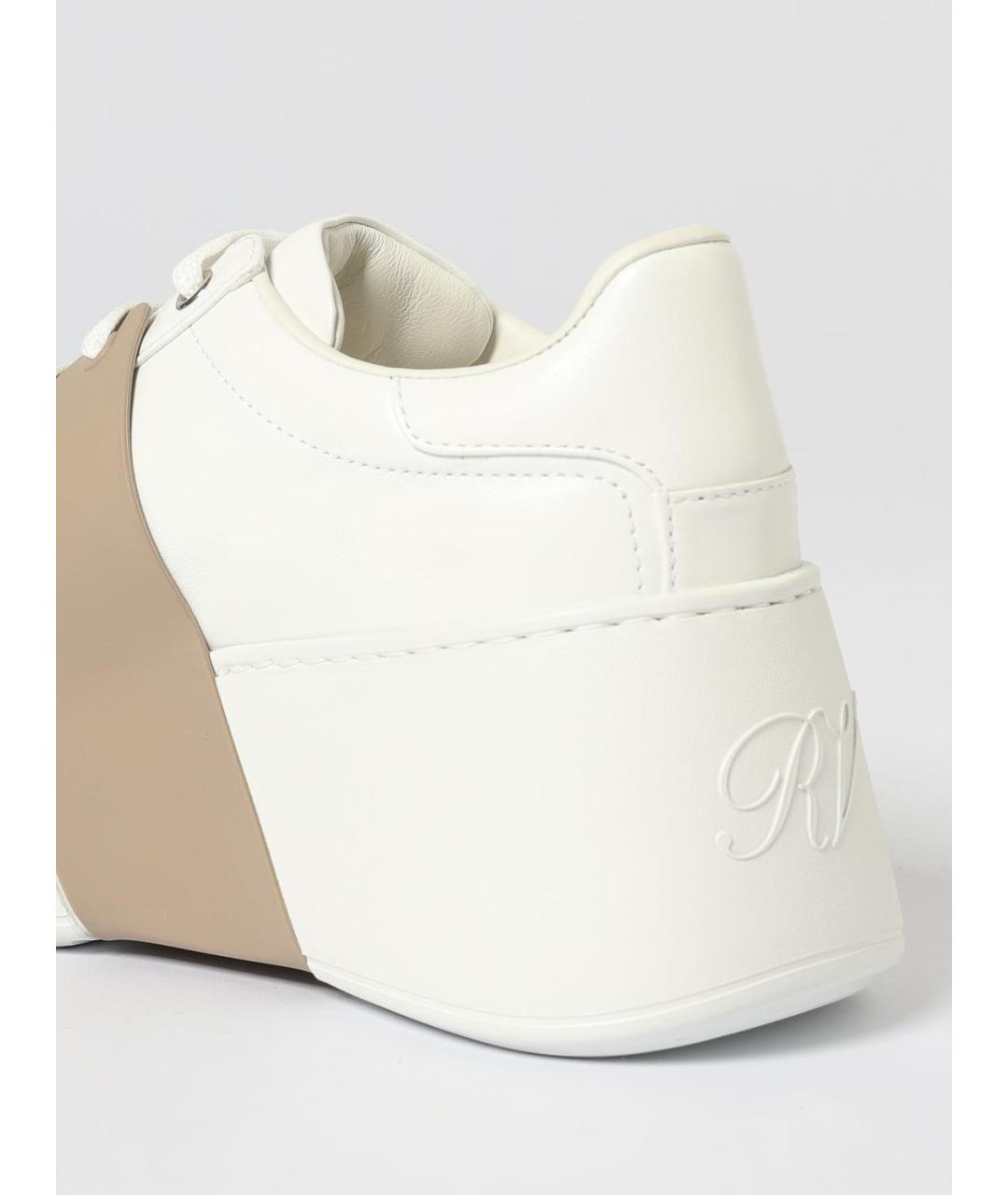 ROGER VIVIER Белые кожаные кроссовки, фото 4