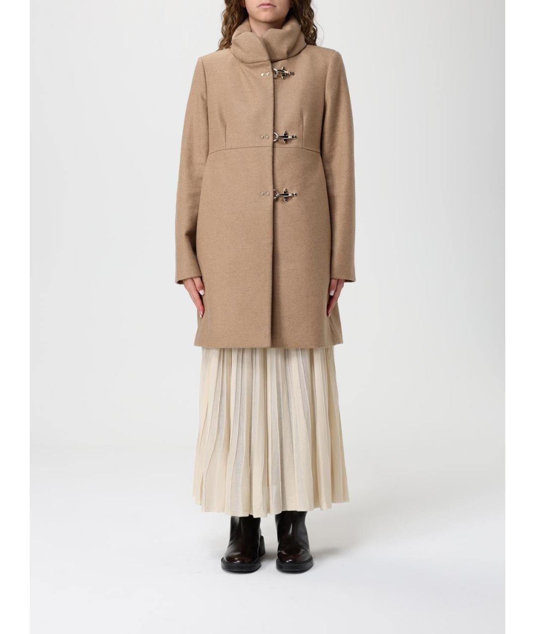 FAY Бежевое шерстяное пальто, фото 2