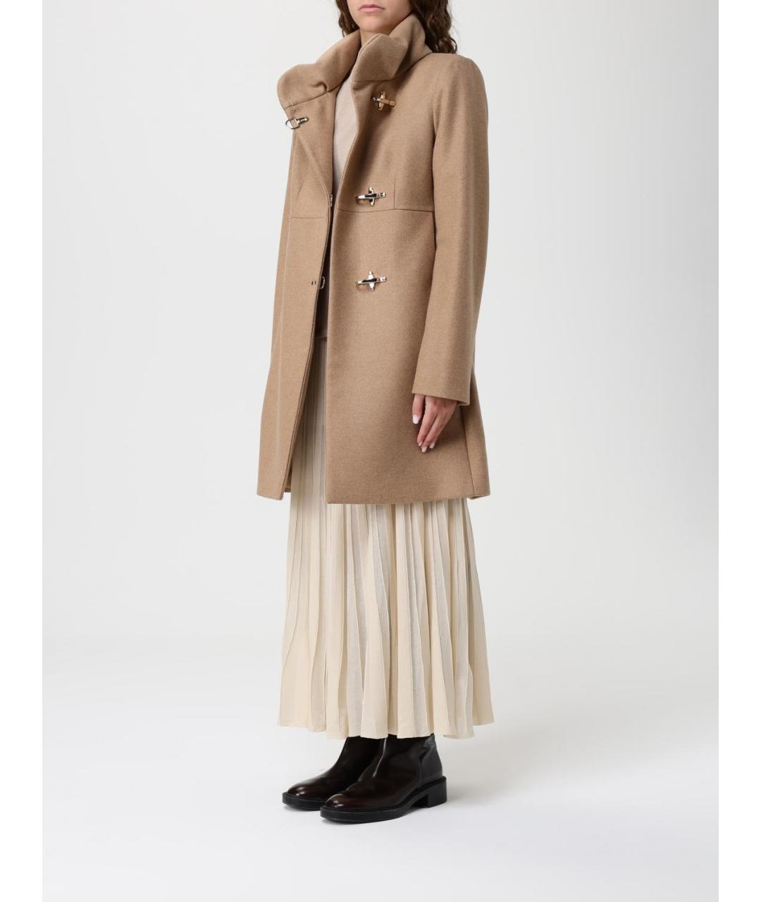 FAY Бежевое шерстяное пальто, фото 4