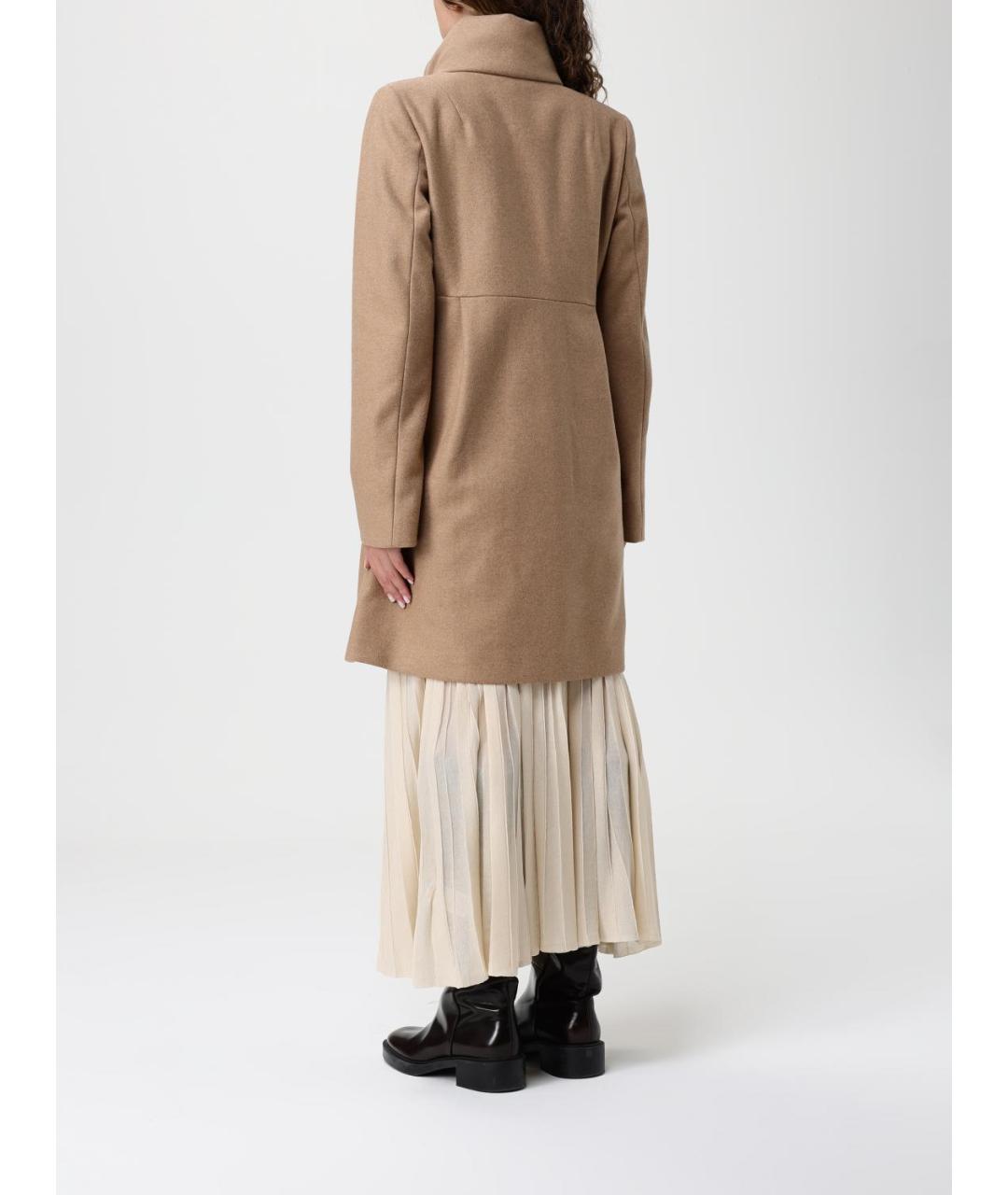 FAY Бежевое шерстяное пальто, фото 3