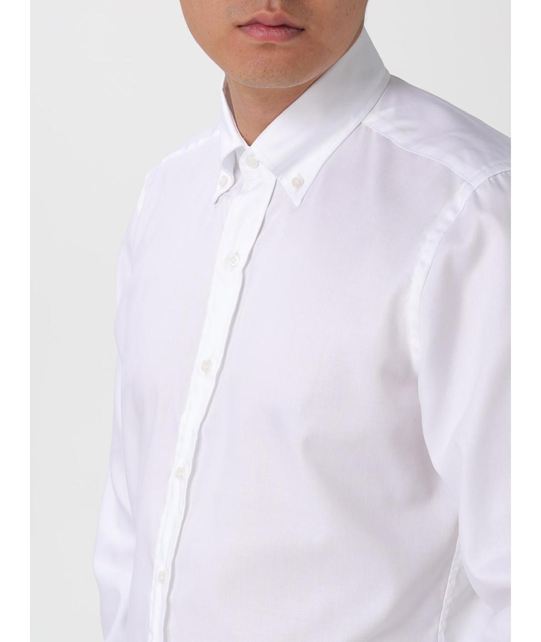 FAY Белая хлопковая кэжуал рубашка, фото 3