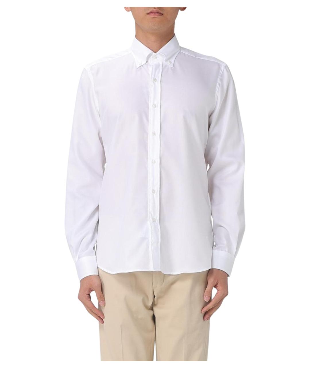 FAY Белая хлопковая кэжуал рубашка, фото 1