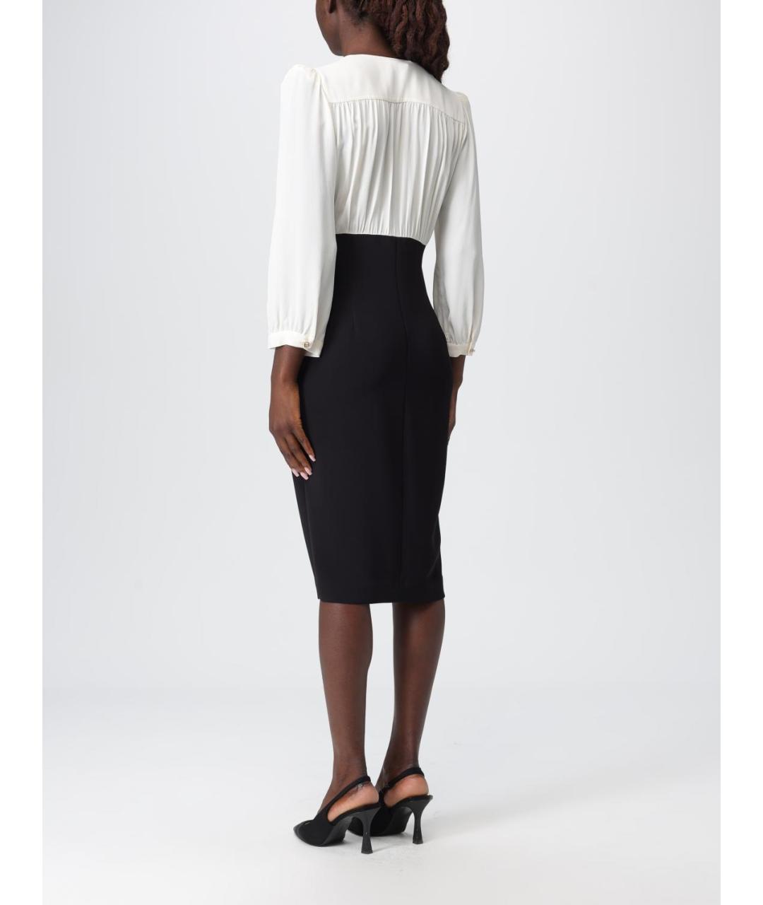 TWIN-SET Черное полиэстеровое повседневное платье, фото 2