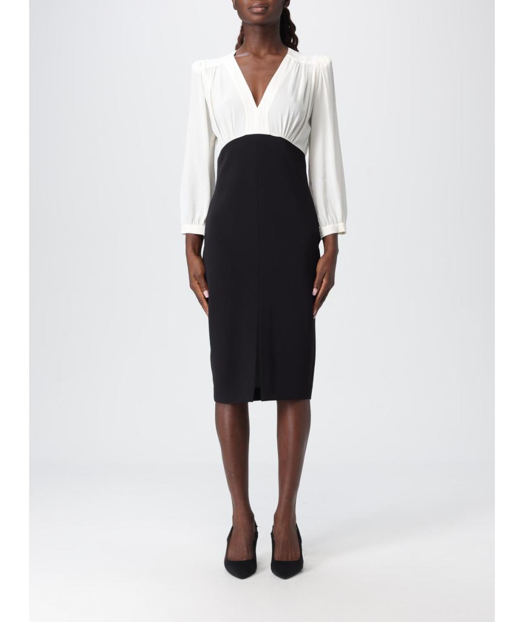 TWIN-SET Черное полиэстеровое повседневное платье, фото 4