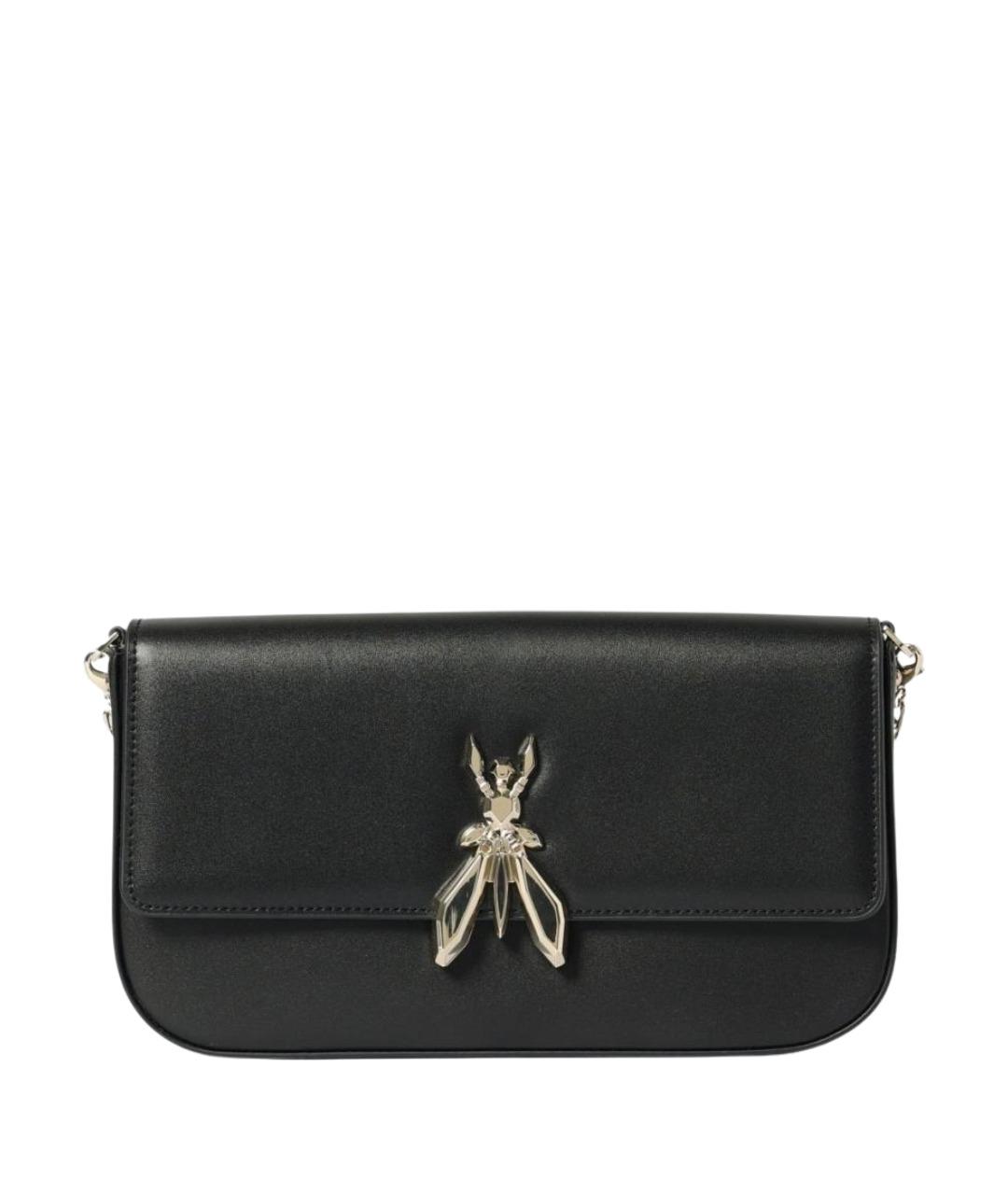 PATRIZIA PEPE Черная кожаная сумка через плечо, фото 1