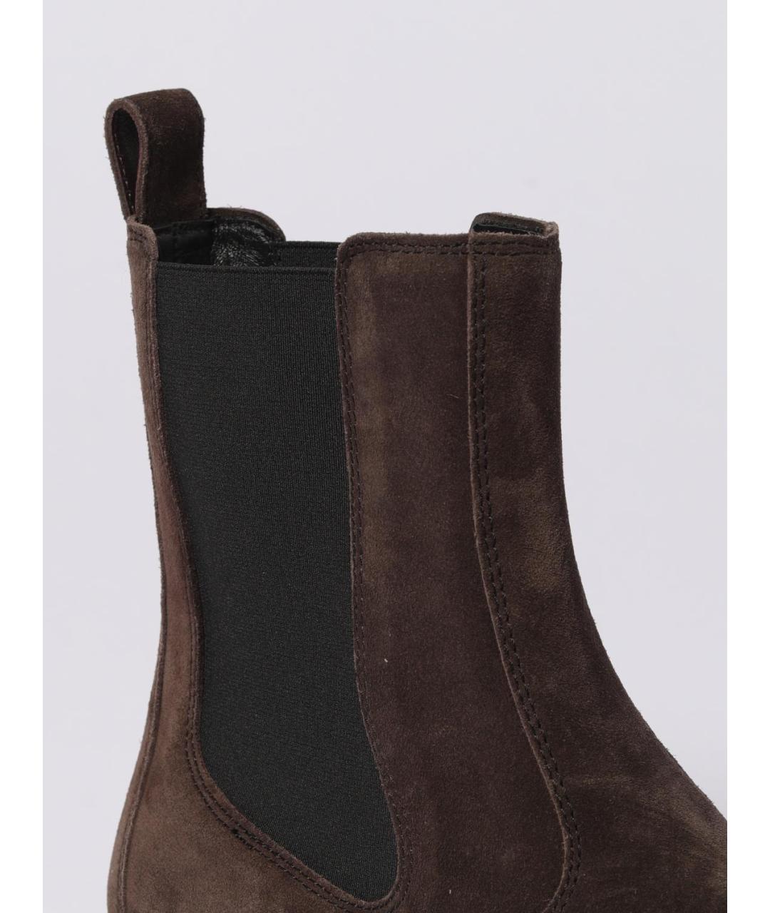 HOGAN Коричневые замшевые высокие ботинки, фото 4