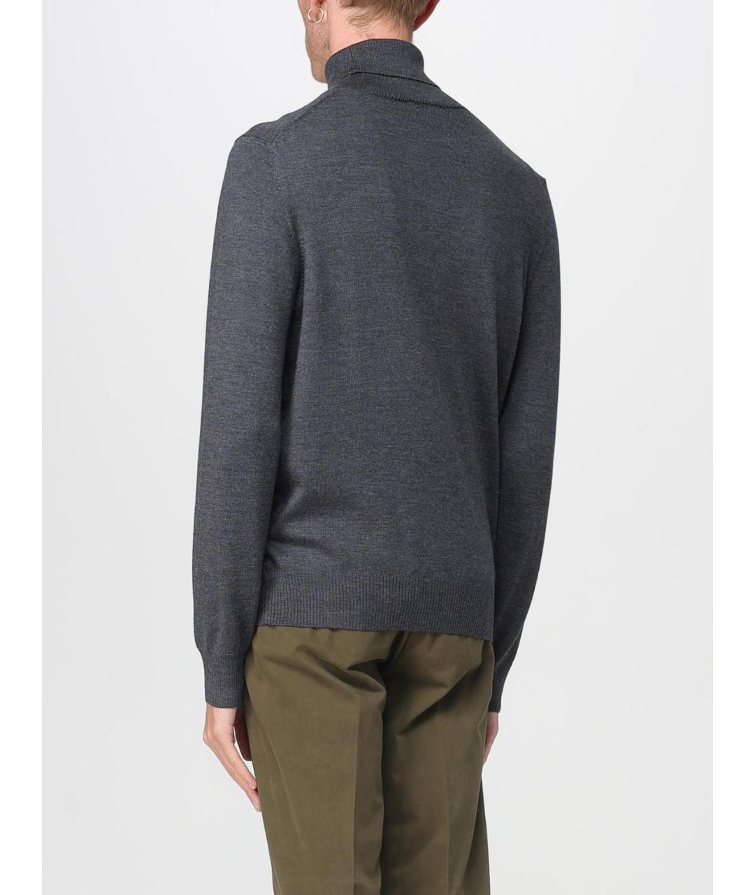 FAY Серая шерстяная водолазка, фото 2