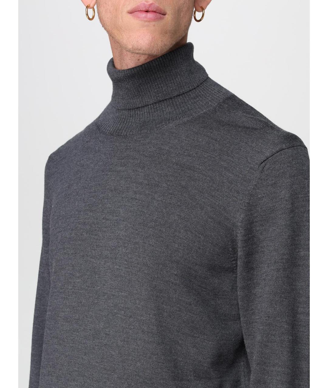 FAY Серая шерстяная водолазка, фото 3