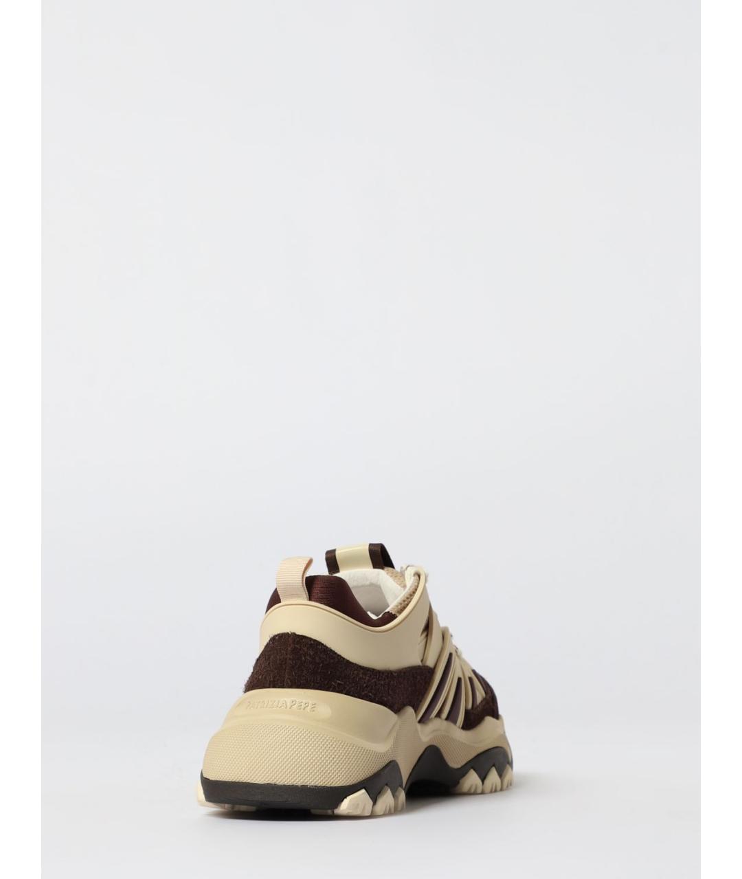 PATRIZIA PEPE Бежевые замшевые кроссовки, фото 3
