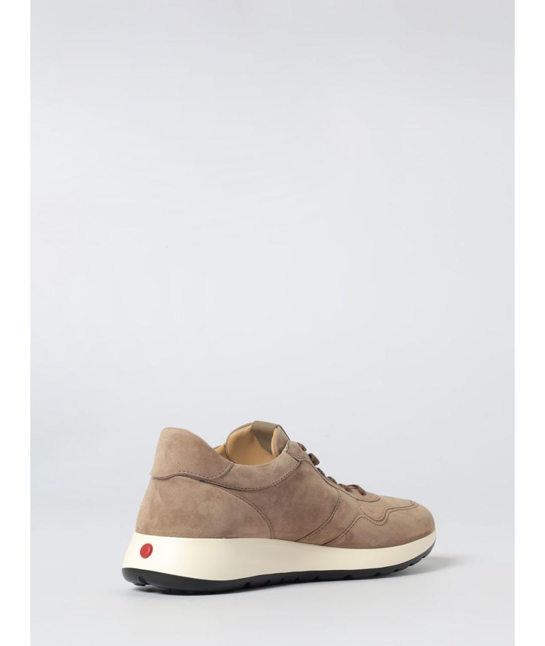 TOD'S Бежевые кожаные низкие кроссовки / кеды, фото 3