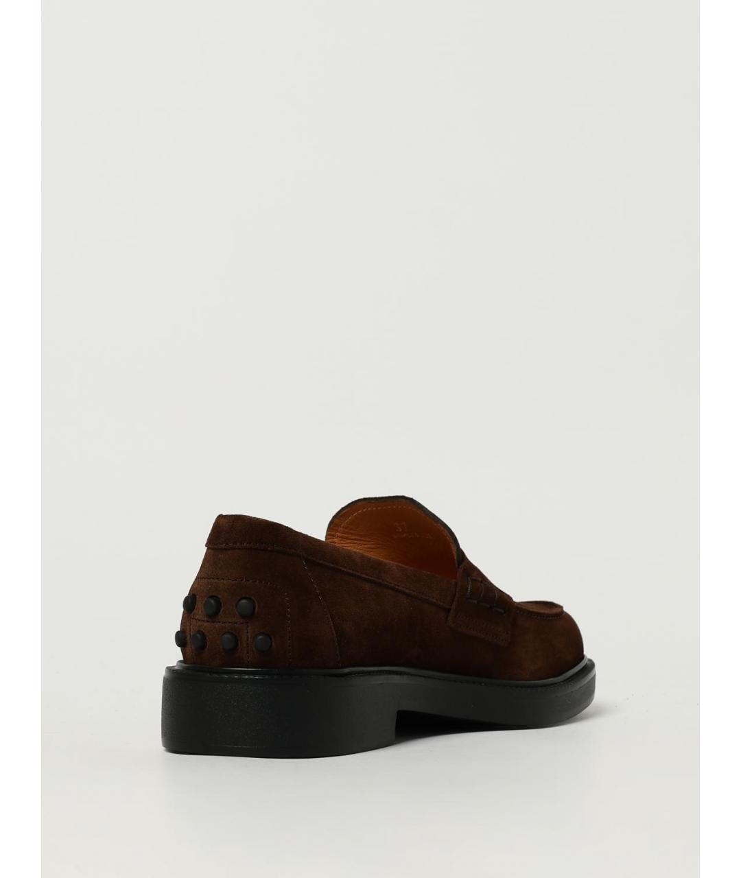 TOD'S Коричневые кожаные лоферы, фото 3