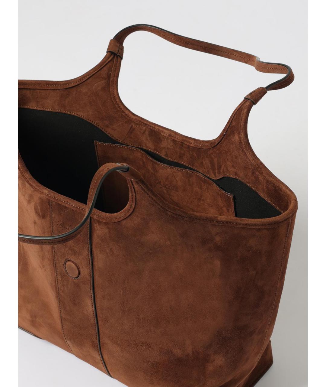 ROGER VIVIER Коричневая замшевая сумка тоут, фото 4