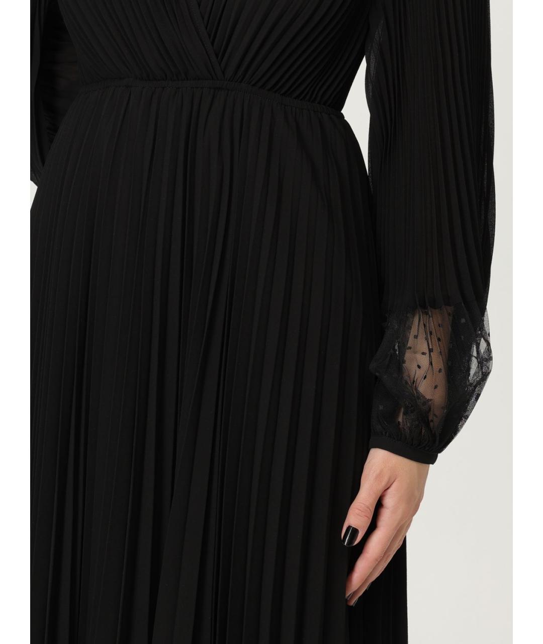 TWIN-SET Черное полиэстеровое платье, фото 3