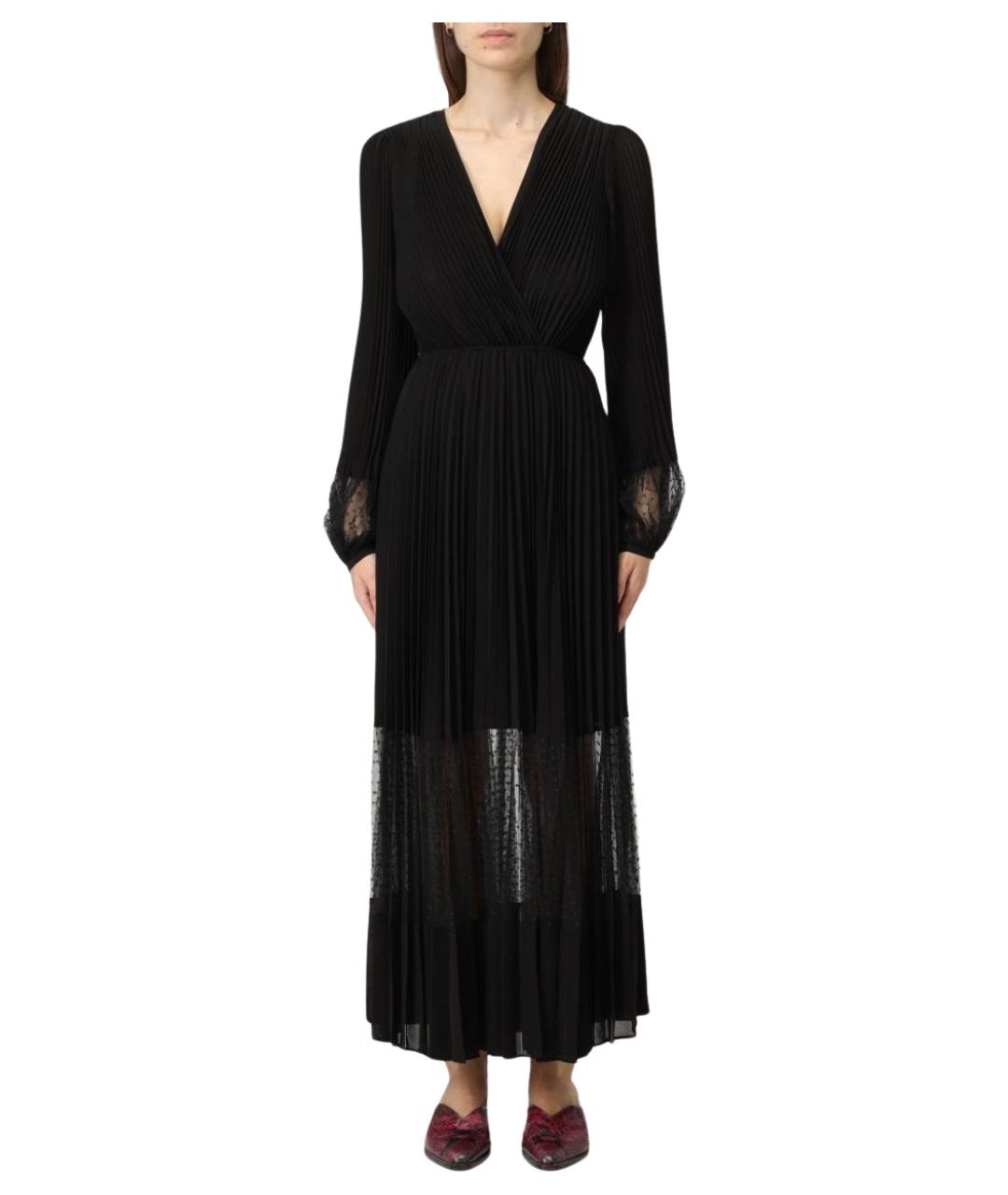 TWIN-SET Черное полиэстеровое платье, фото 1