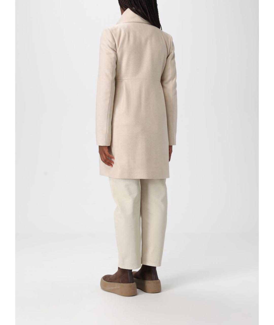 FAY Бежевое шерстяное пальто, фото 3
