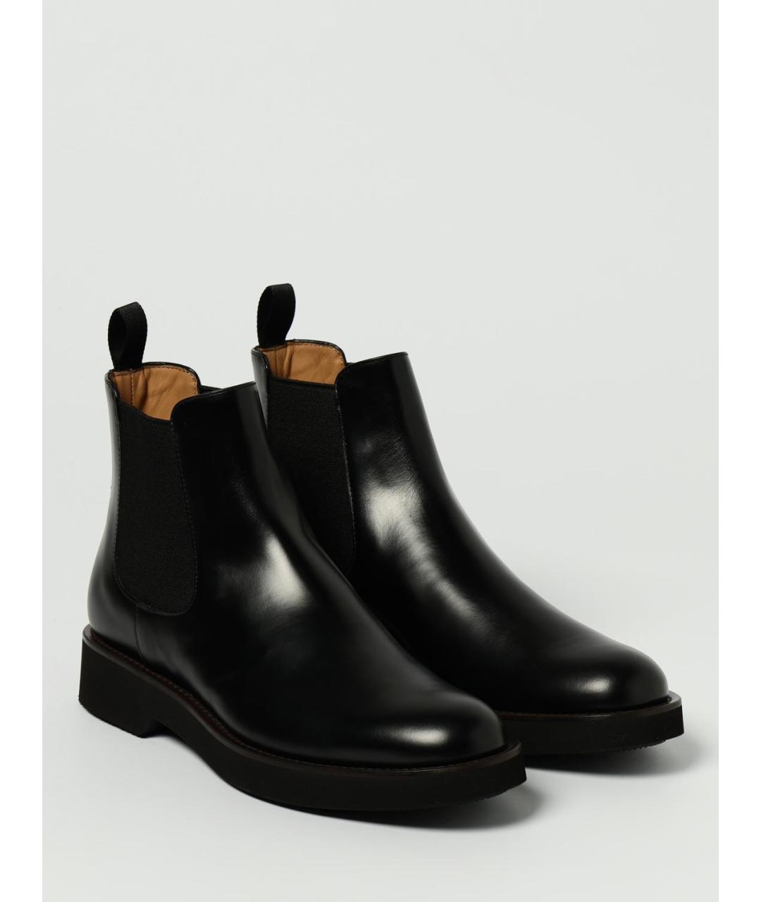 CHURCH'S Черные кожаные ботинки, фото 2