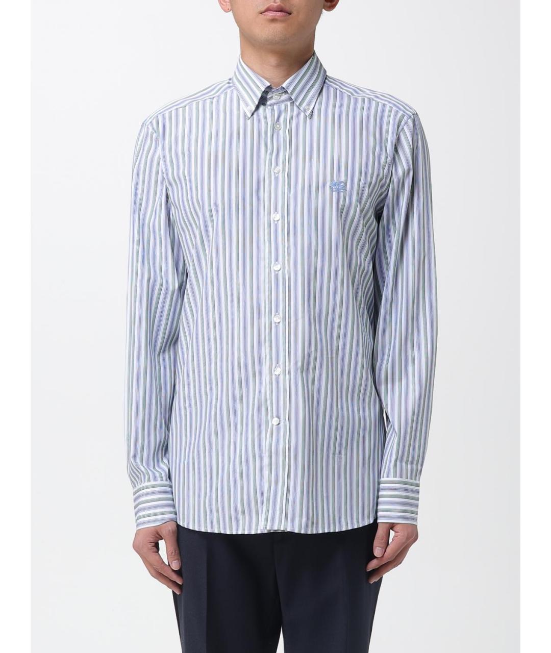 ETRO Голубая льняная кэжуал рубашка, фото 6