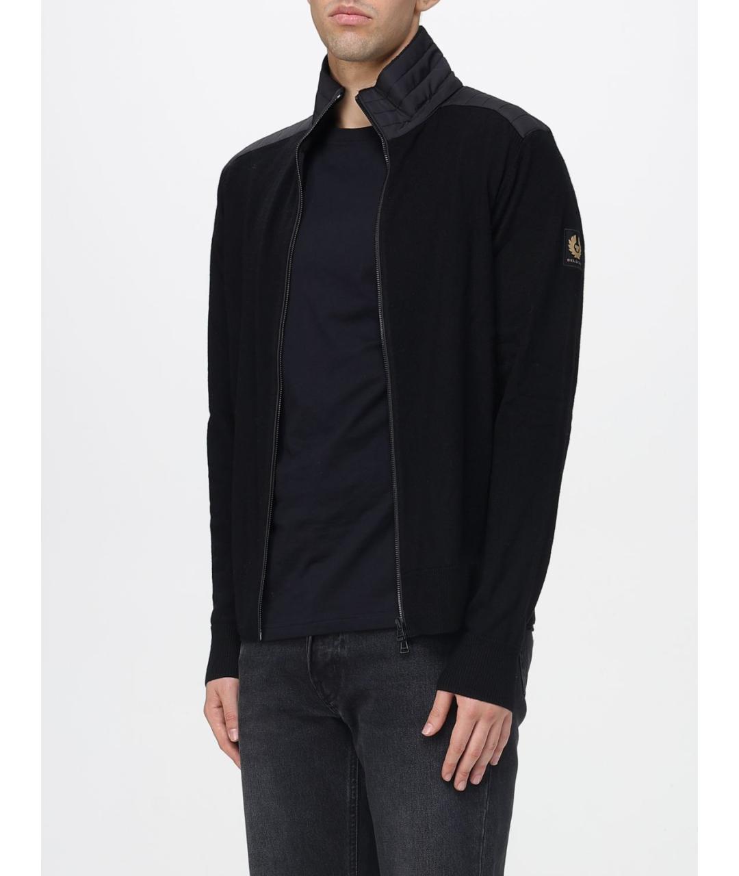 BELSTAFF Черный шерстяной кардиган, фото 3