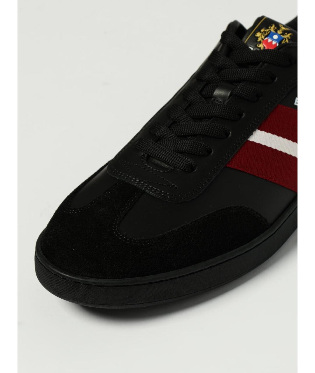 BALLY Черные синтетические низкие кроссовки / кеды, фото 4