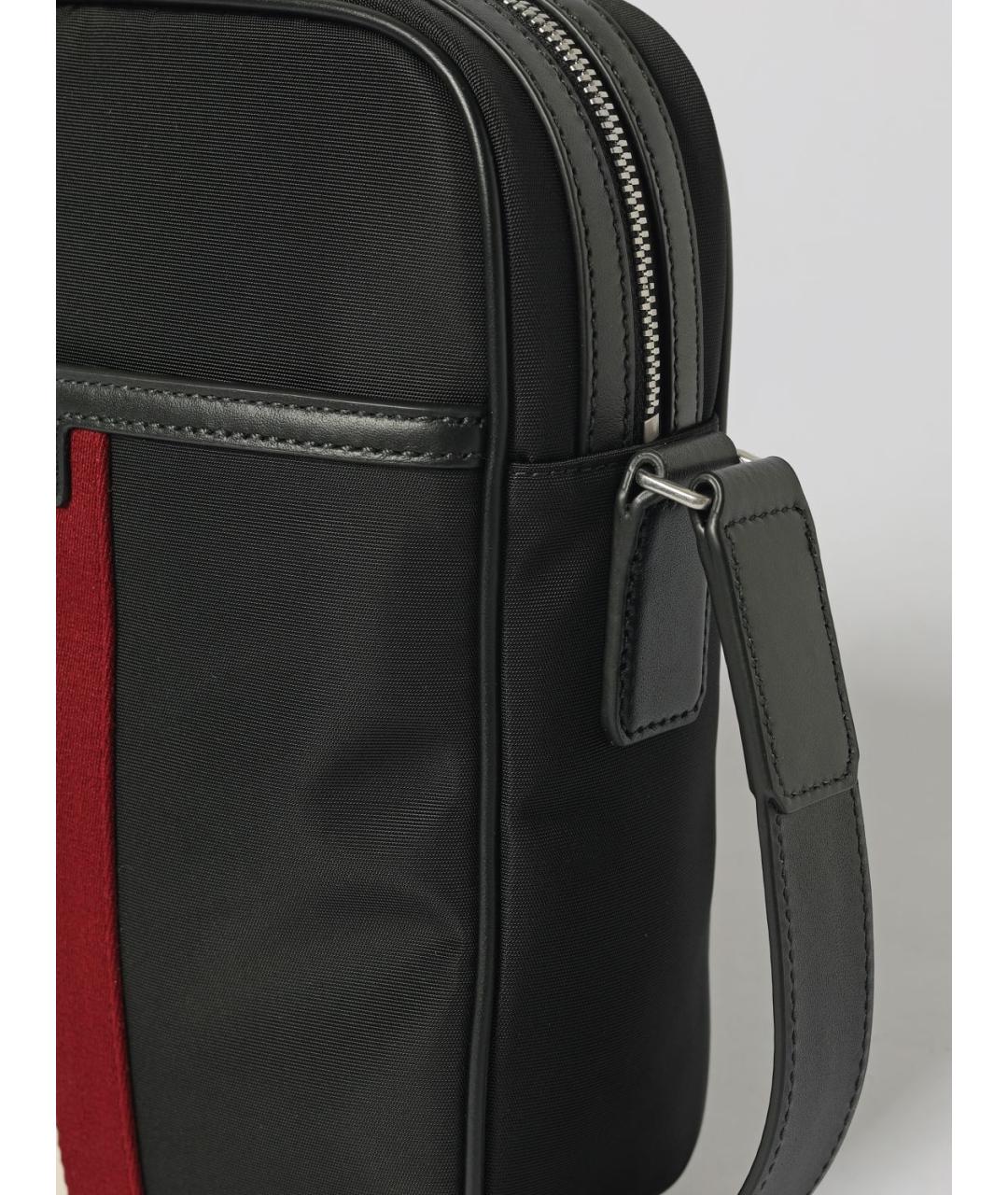 BALLY Черная синтетическая сумка на плечо, фото 3