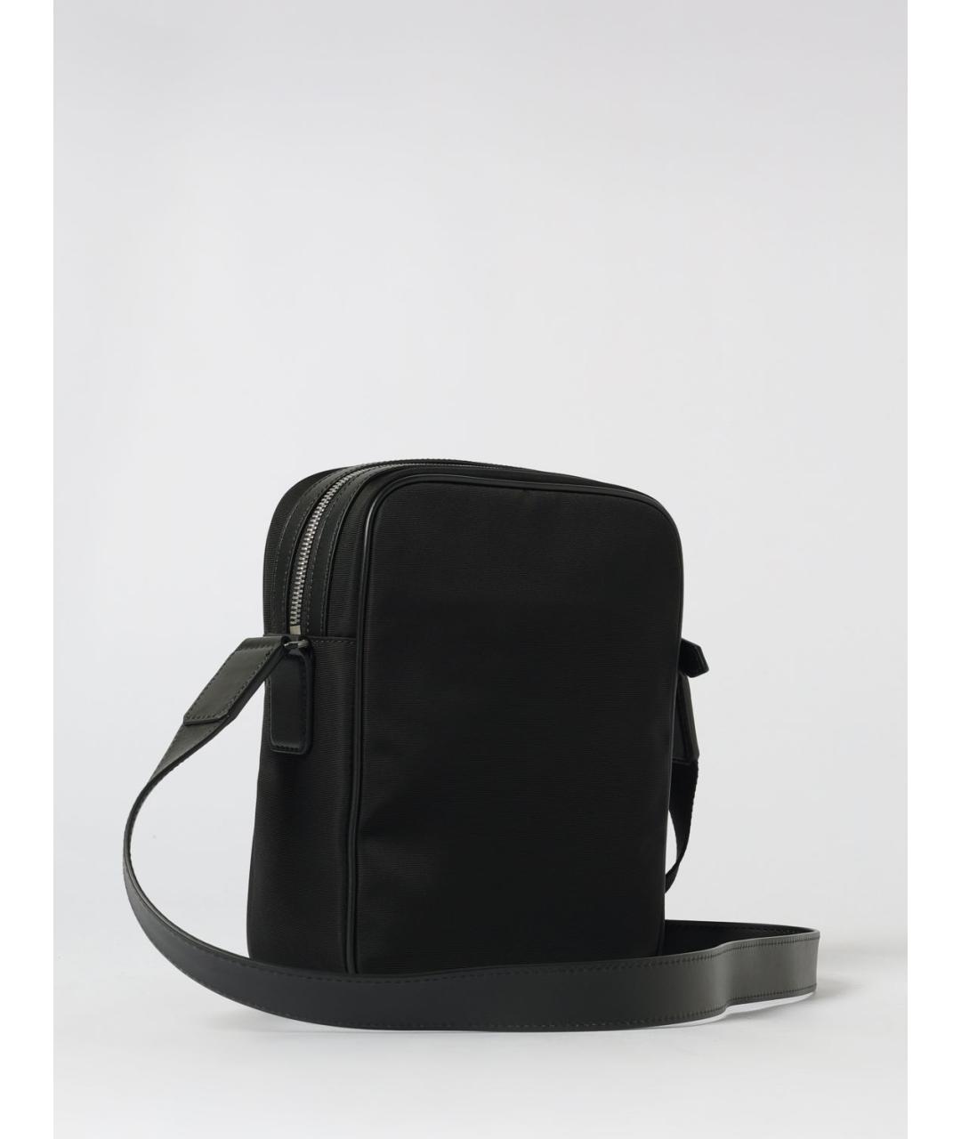 BALLY Черная синтетическая сумка на плечо, фото 2