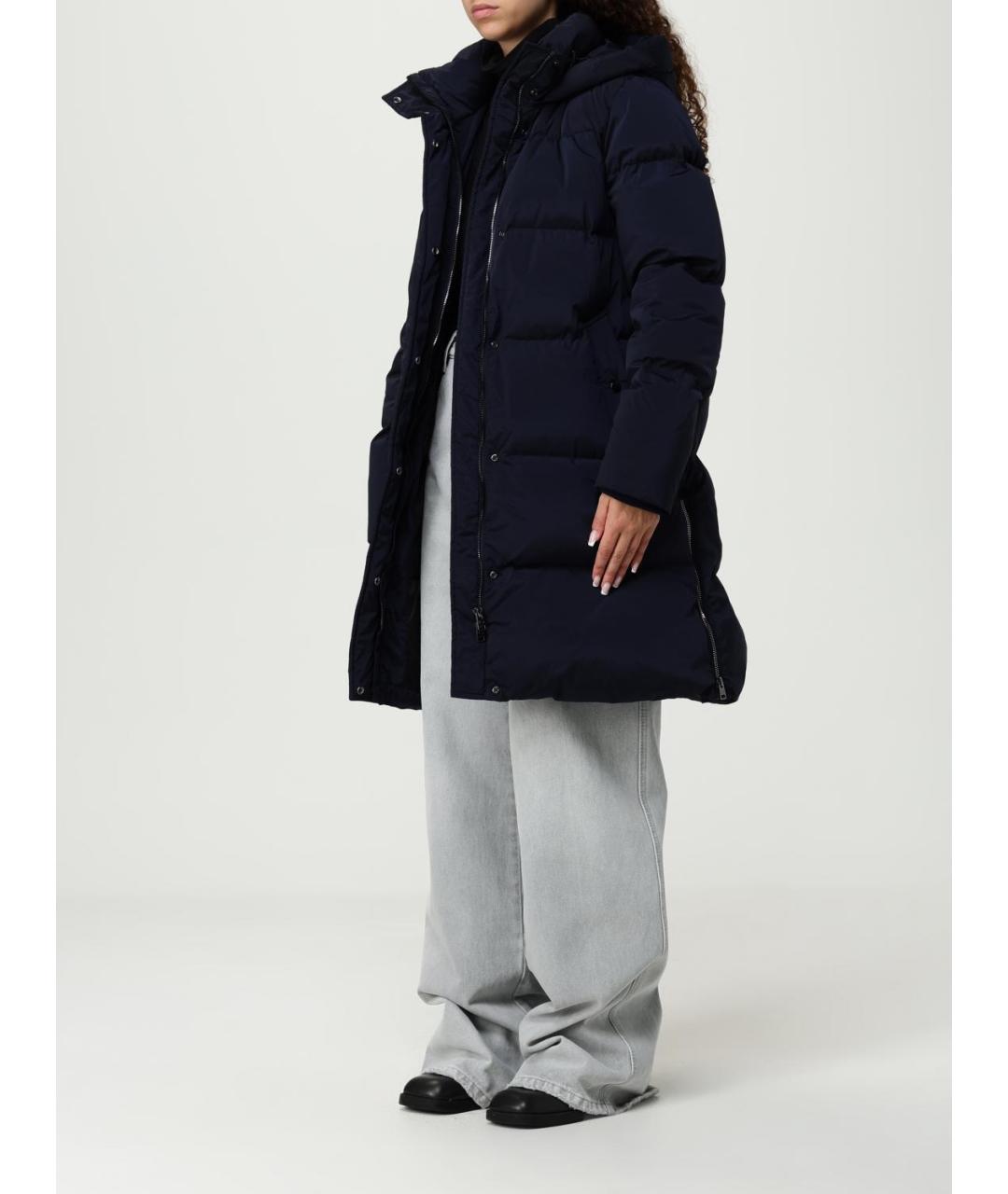 WOOLRICH Темно-синий полиамидовый пуховик, фото 4