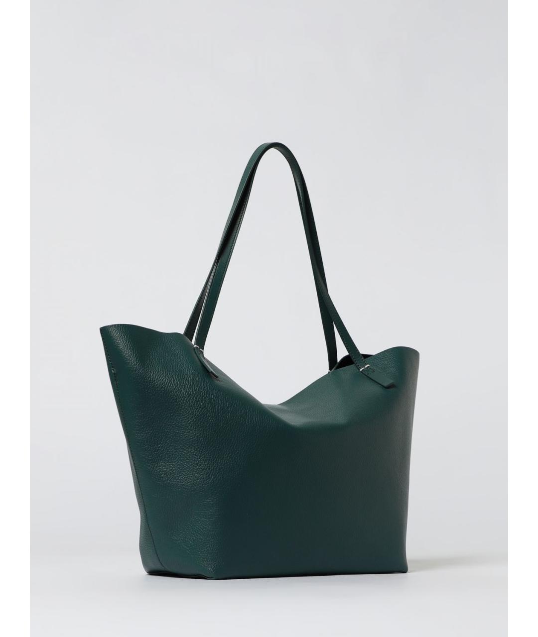 PATRIZIA PEPE Бирюзовая кожаная сумка тоут, фото 2