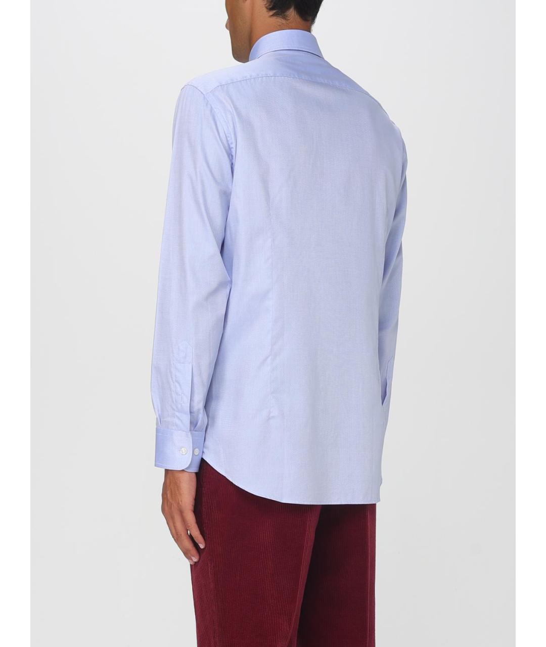 ETRO Голубая хлопковая кэжуал рубашка, фото 3