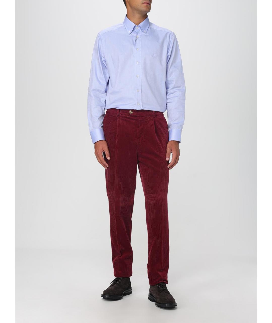 ETRO Голубая хлопковая кэжуал рубашка, фото 2