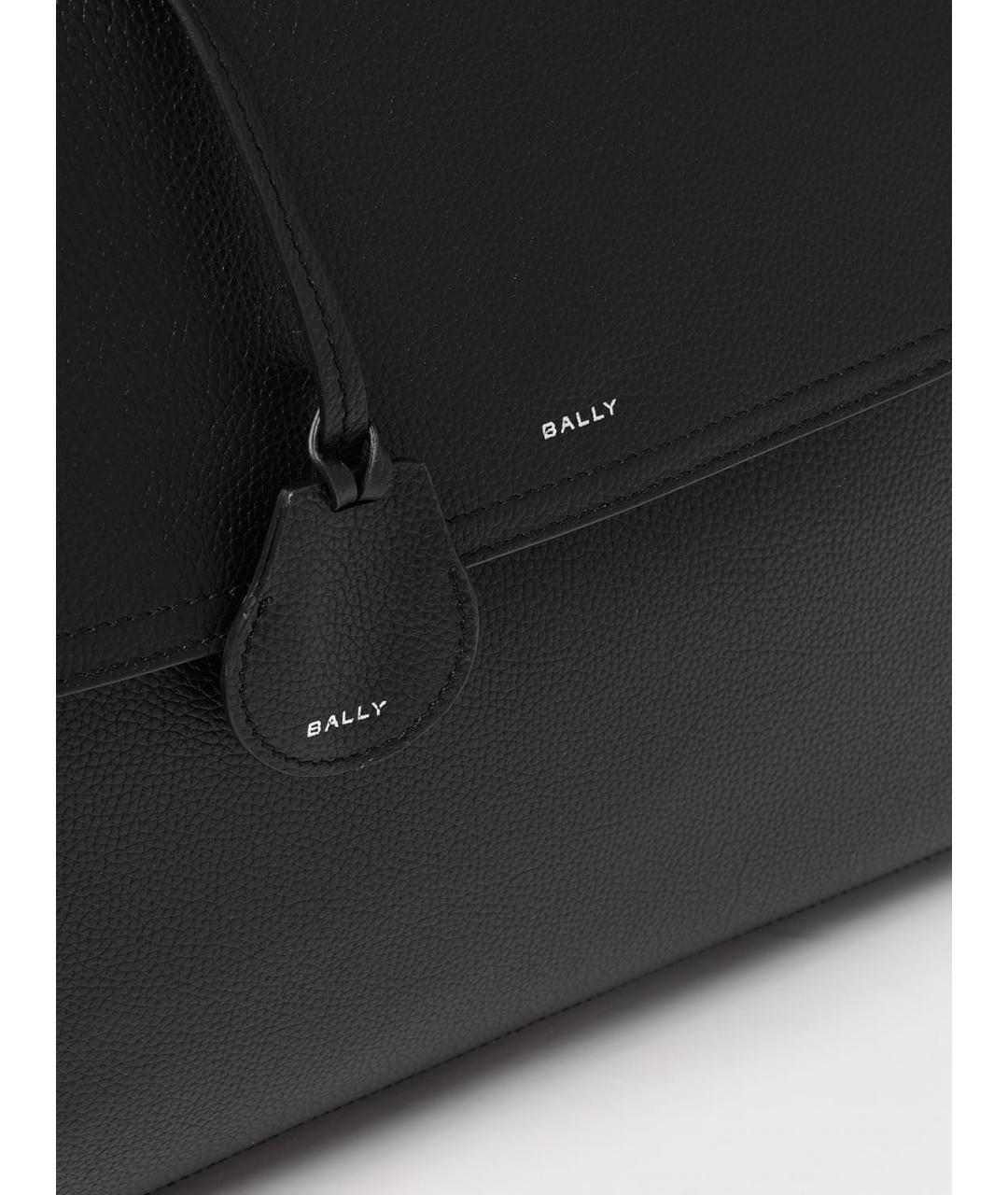 BALLY Черный кожаный портфель, фото 3